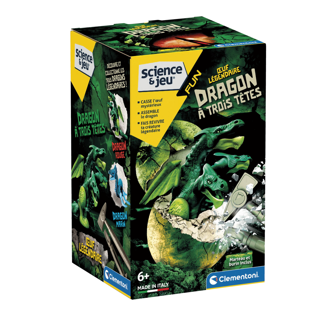 OEUF LÉGENDAIRE - DRAGON À TROIS TÊTES CLEMENTONI