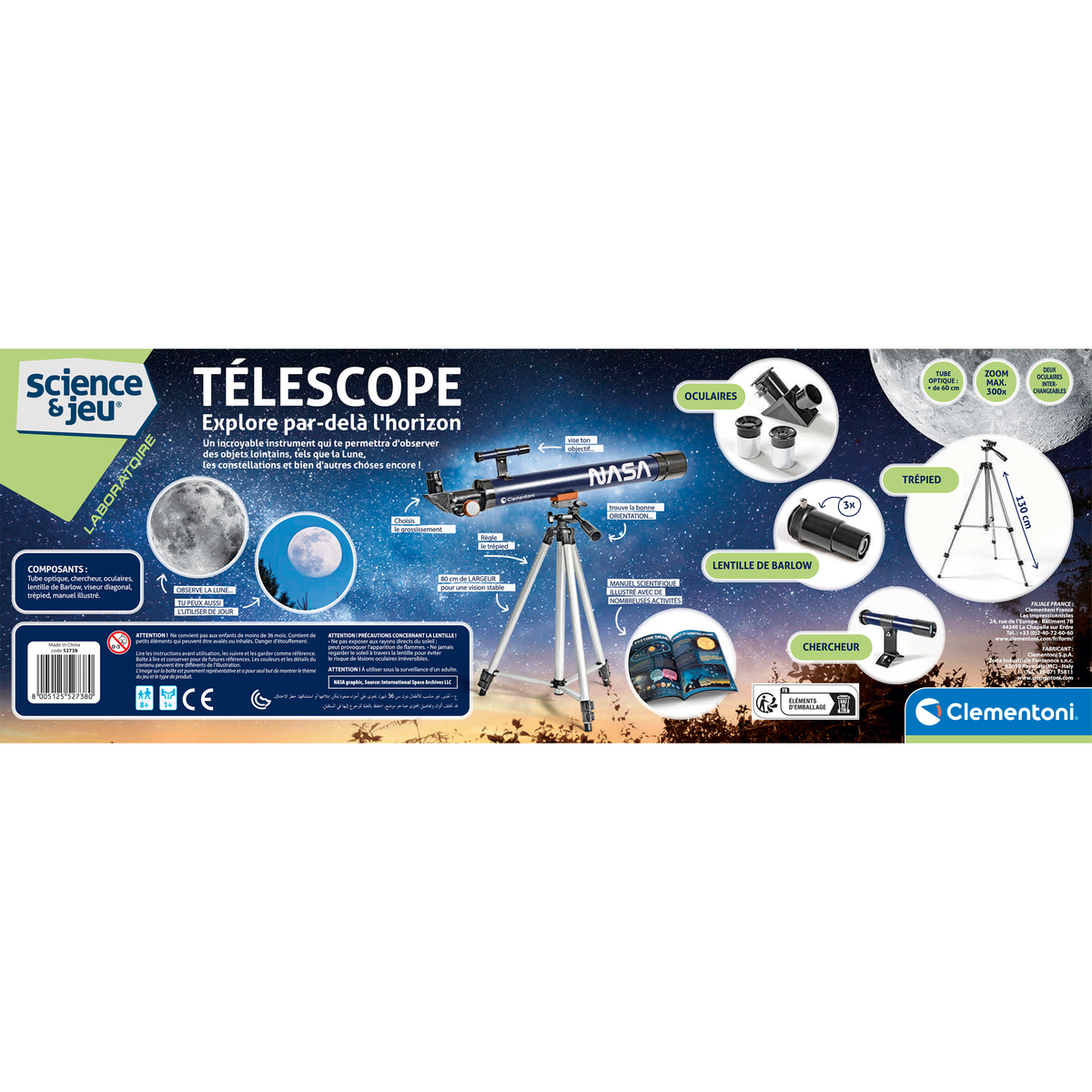 SCIENCE & JEU: TÉLESCOPE NASA (FR) - CLEMENTONI