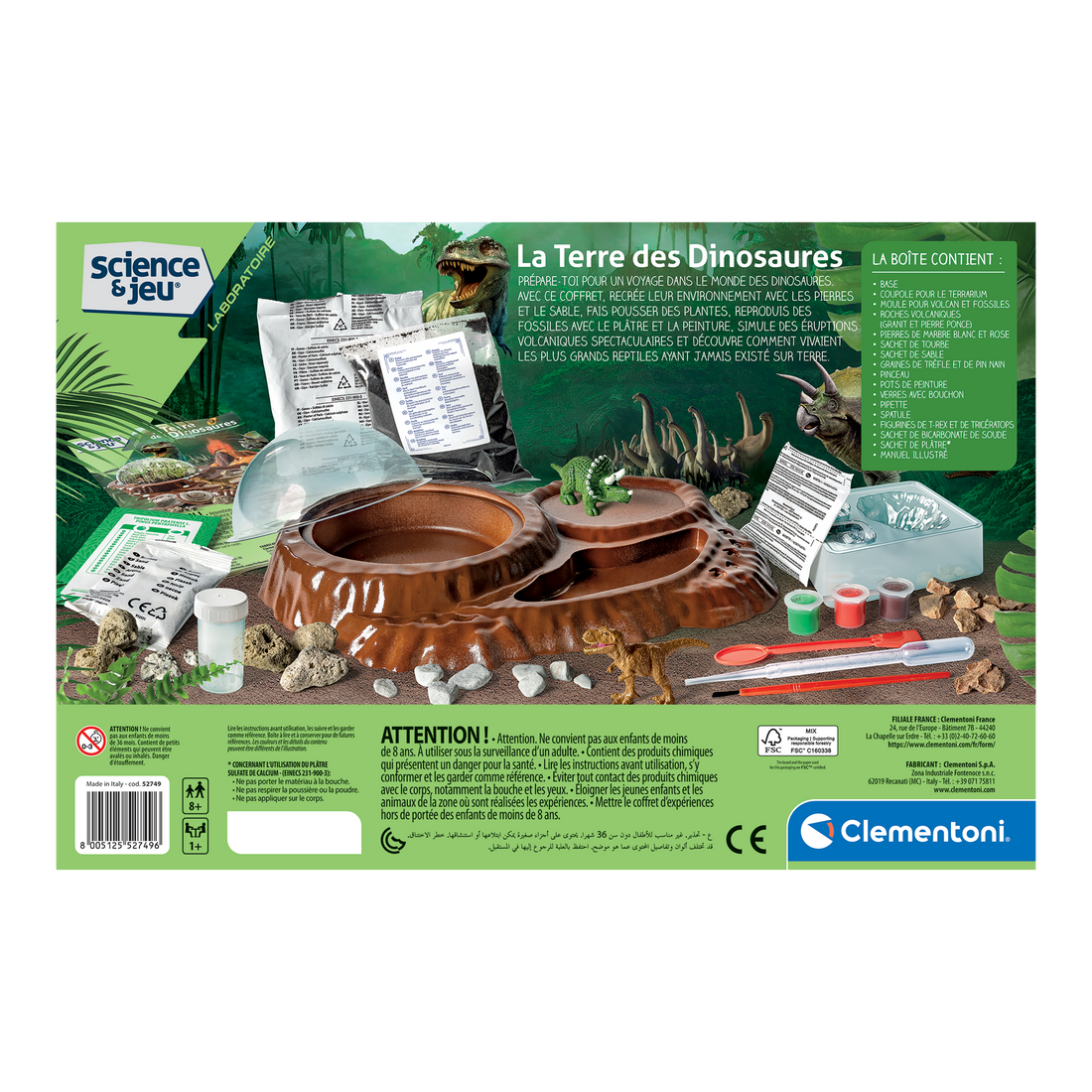 SCIENCE & JEU: LA TERRE DES DINOSAURES CLEMENTONI
