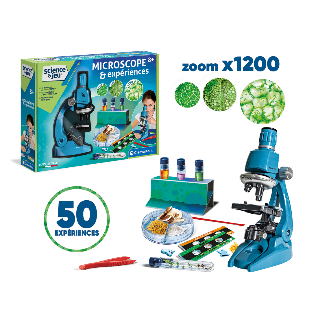 MICROSCOPE ET EXPÉRIENCES 1200 CLEMENTONI
