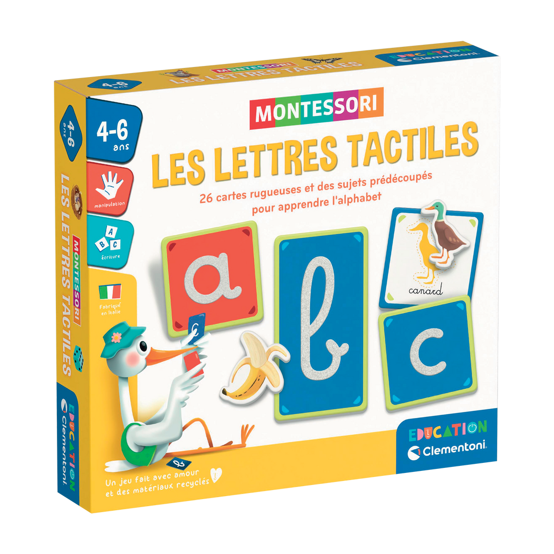 EDUCATION: MONTESSORI - LES LETTRES TACTILES CLEMENTONI