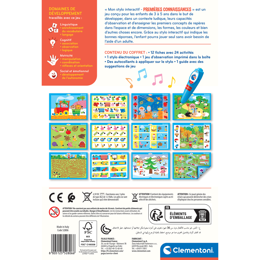 EDUCATION: MON STYLO INTERACTIF - PREMIÈRES CONNAISSANCES CLEMENTONI