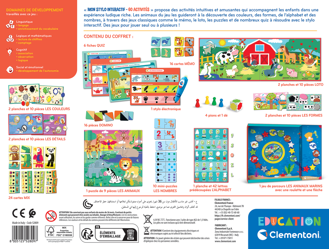 EDUCATION: MON STYLO INTERACTIF - 60 ACTIVITÉS CLEMENTONI