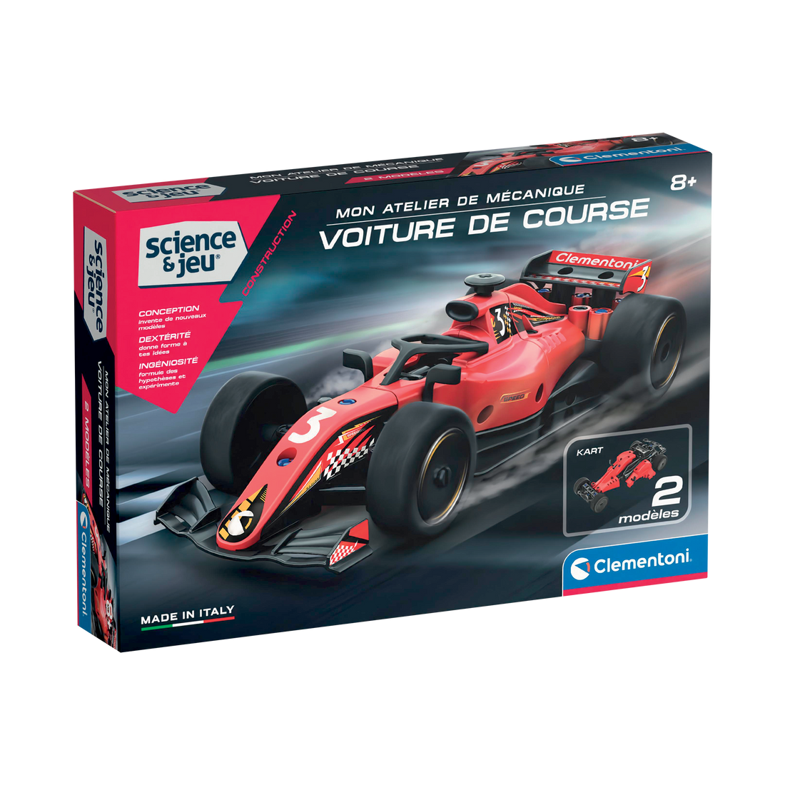 SCIENCE & JEU: ATELIER MÉCANIQUE - VOITURE DE COURSE CLEMENTONI