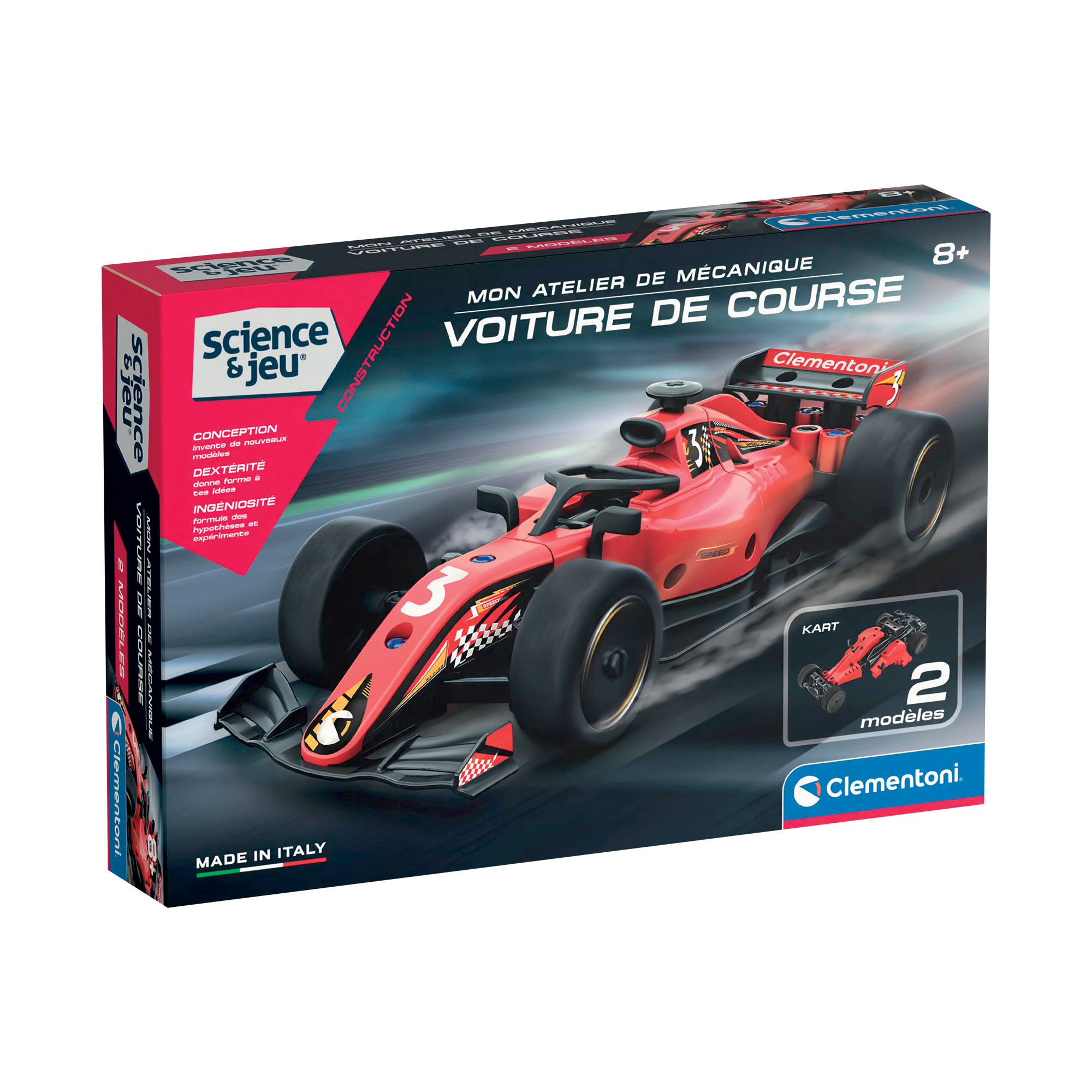 SCIENCE & JEU: ATELIER MÉCANIQUE - VOITURE DE COURSE CLEMENTONI