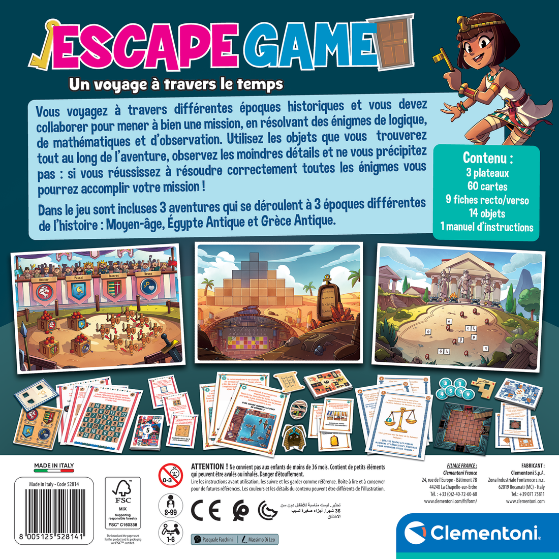 ESCAPE GAME - UN VOYAGE À TRAVERS LE TEMPS CLEMENTONI