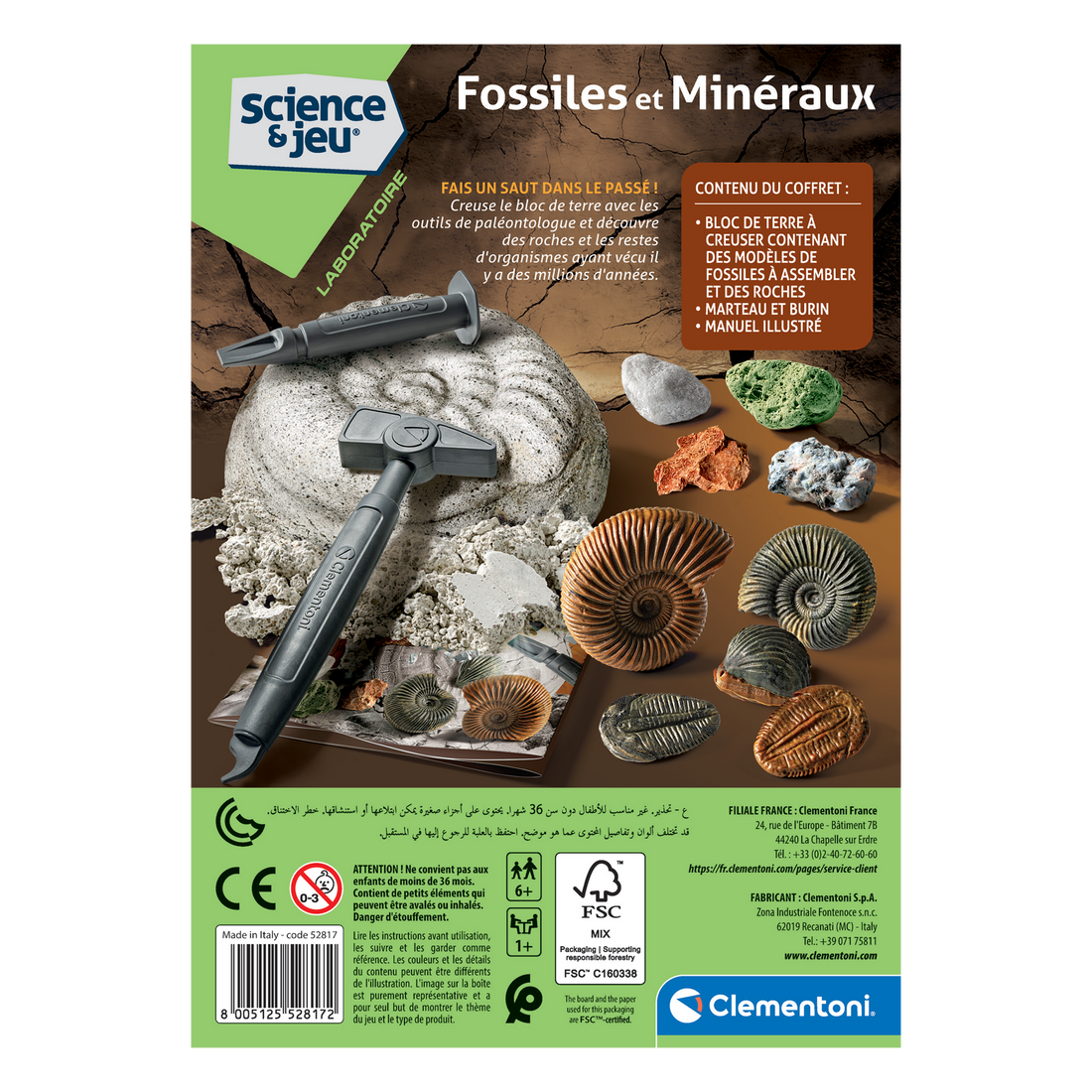 SCIENCE & JEU: FOSSILES ET MINÉRAUX CLEMENTONI