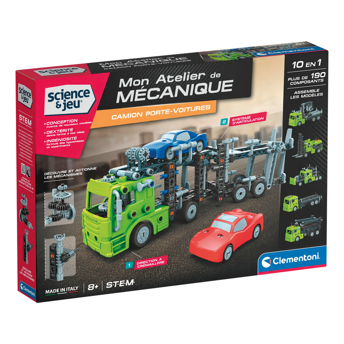 SCIENCE & JEU: ATELIER MÉCANIQUE - TRANSPORTEUR CLEMENTONI