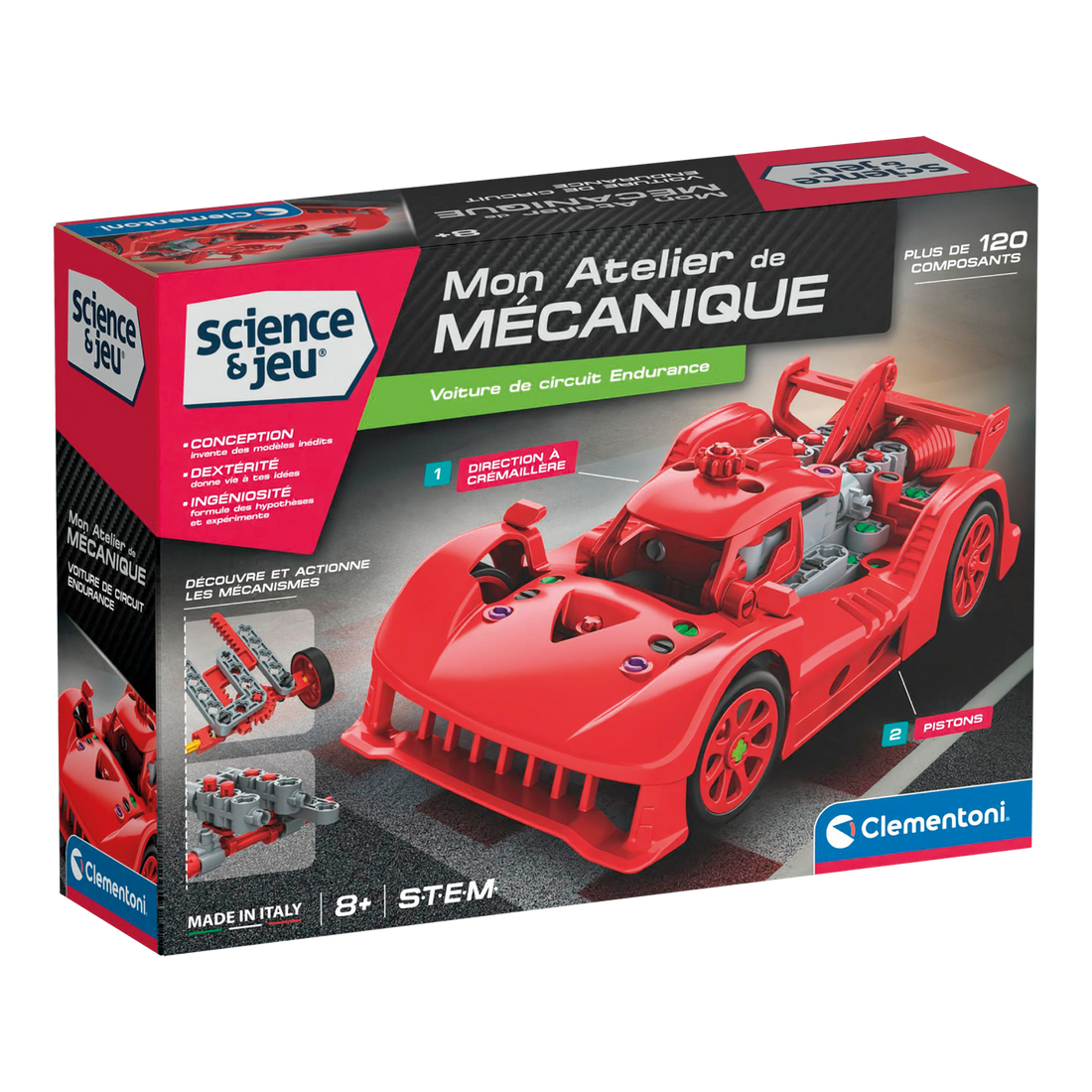 SCIENCE & JEU: ATELIER MÉCANIQUE - VOITURE LE MANS CLEMENTONI