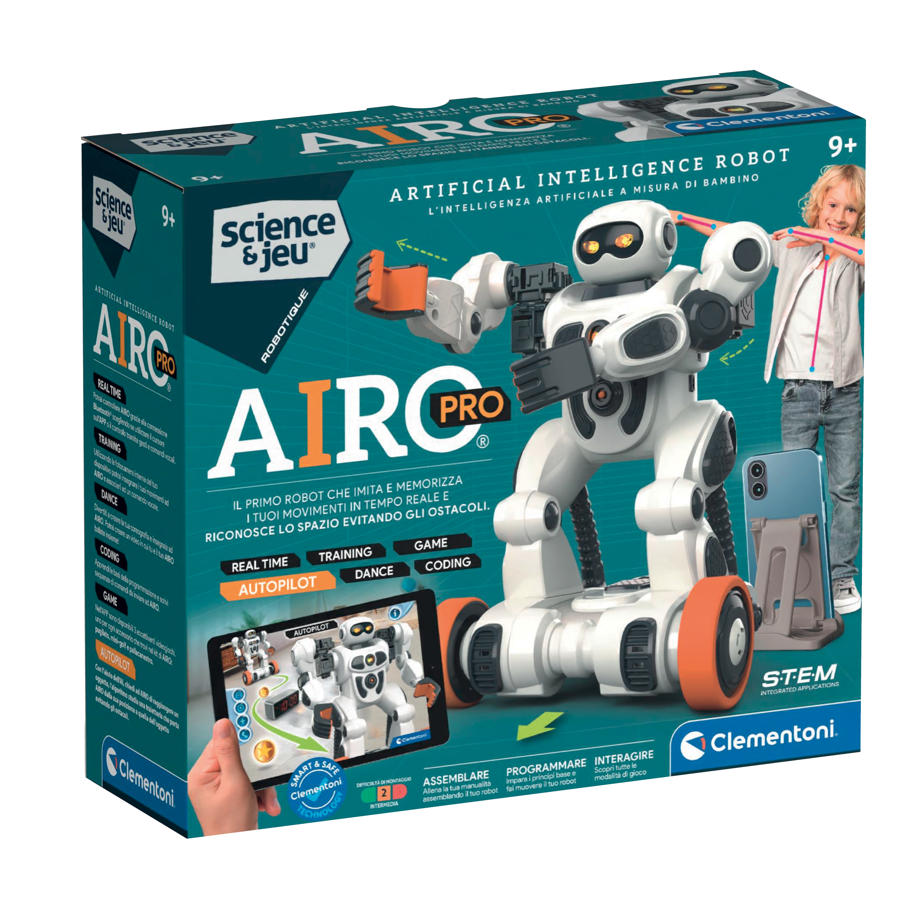SCIENCE & JEU: AIRO  PRO - ROBOT À INTELLIGENCE ARTIFICIELLE CLEMENTONI