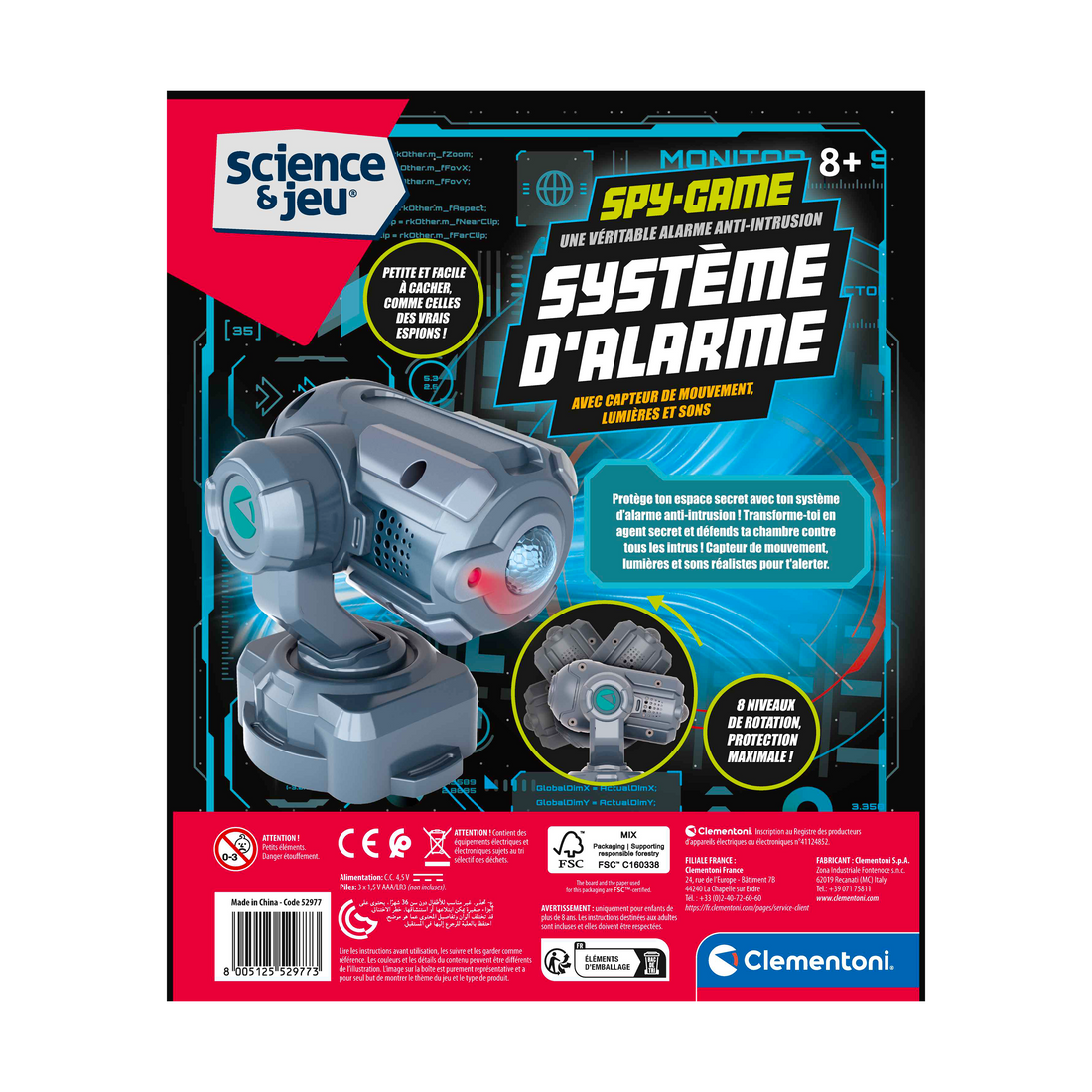 SPY GAME - SYSTÈME D'ALARME - CLEMENTONI