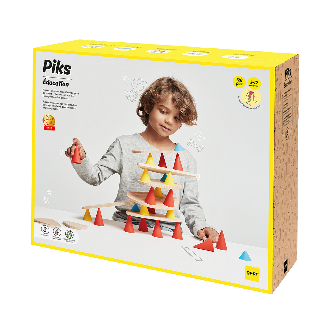 PIKS- ENSEMBLE ÉDUCATIF - 128pcs OPPI TOYS