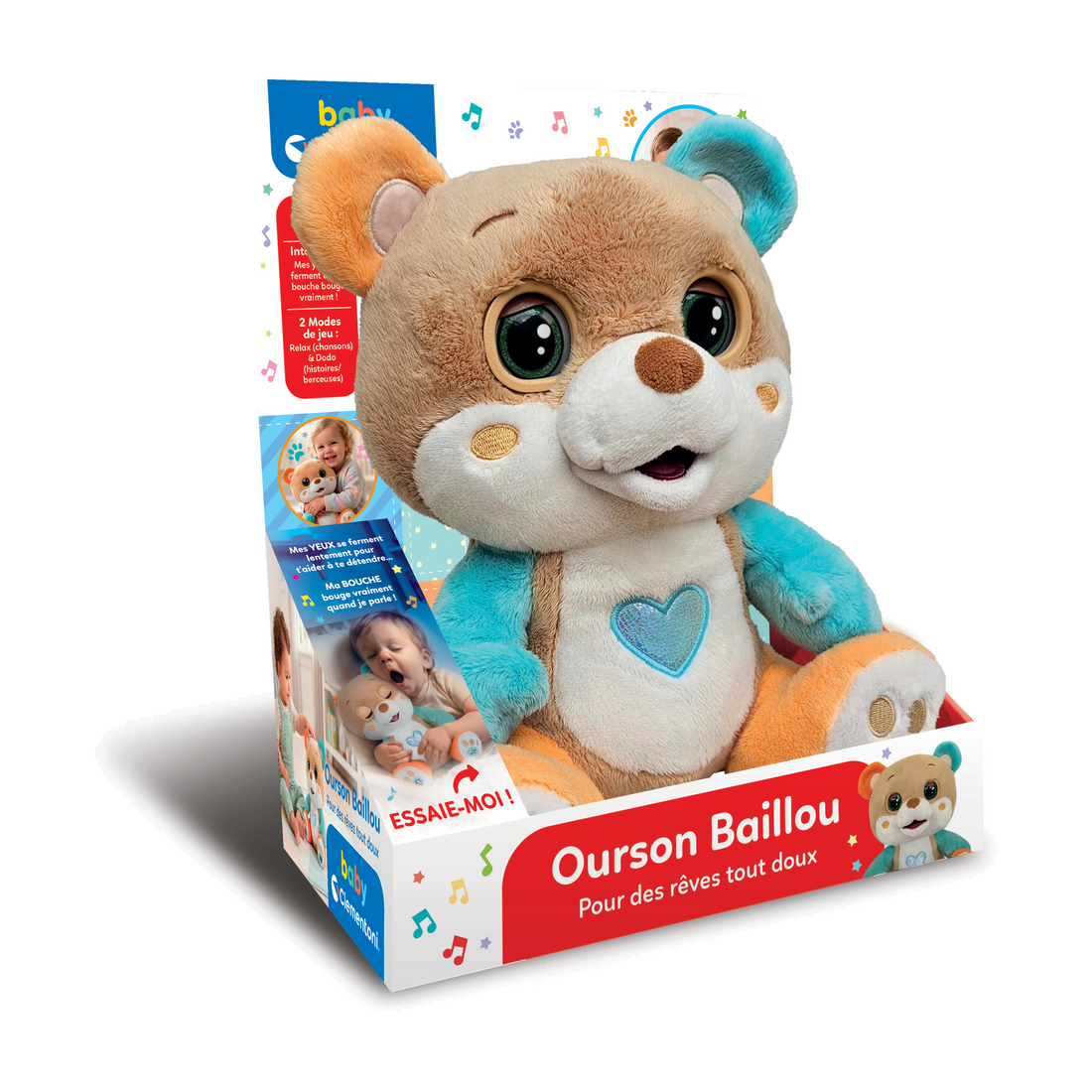 DOUCE PELUCHE D'AMBIANCE RELAXANTE - CLEMENTONI