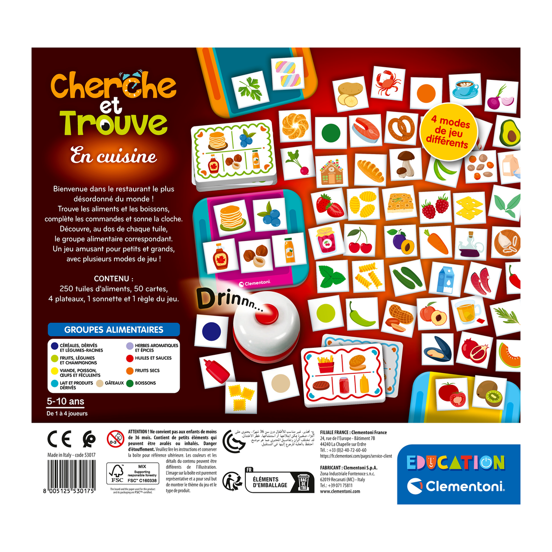 CHERCHE ET TROUVE - NOURRITURES - CLEMENTONI