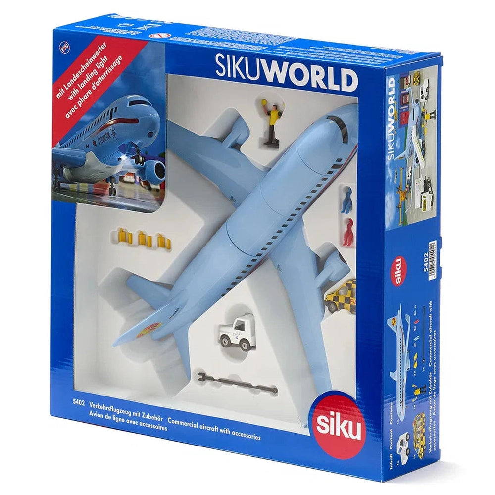 AVION COMMERCIAL AVEC ACCESSOIRES SIKU