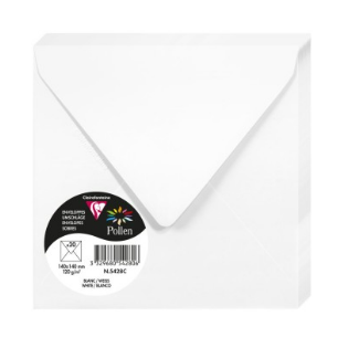 Enveloppe Blanche 140X140 120G Pqt:20 POLLEN