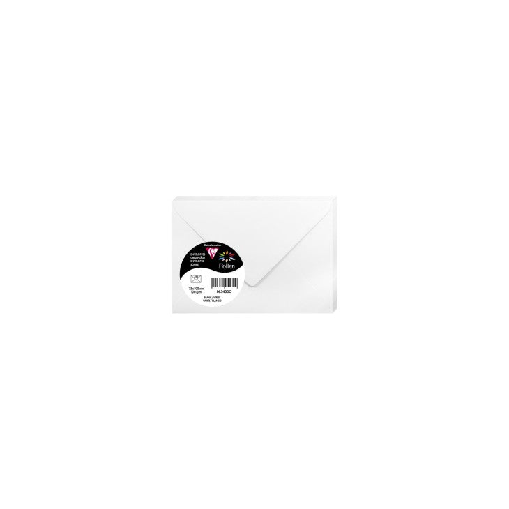Enveloppe blanche 100X75 120G Pqt:20 POLLEN