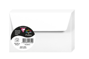 Enveloppe Blanche 140X90 120G Pqt:20 POLLEN