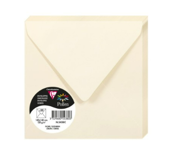 Enveloppe Ivoire 140X140 120G Pqt:20 POLLEN