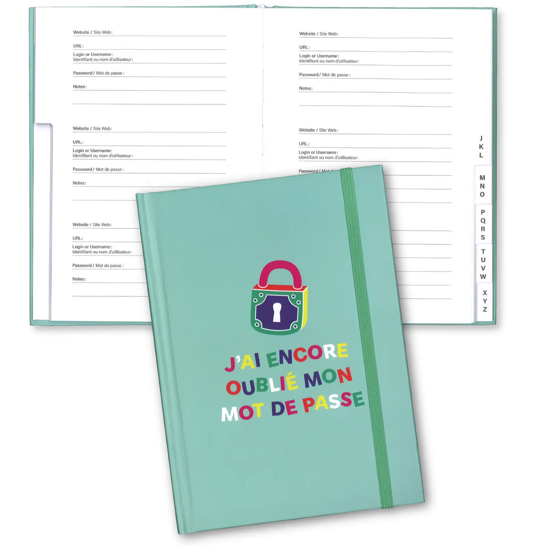 CARNET MOT DE PASSE - MULTICOLORE PBI AUTRES