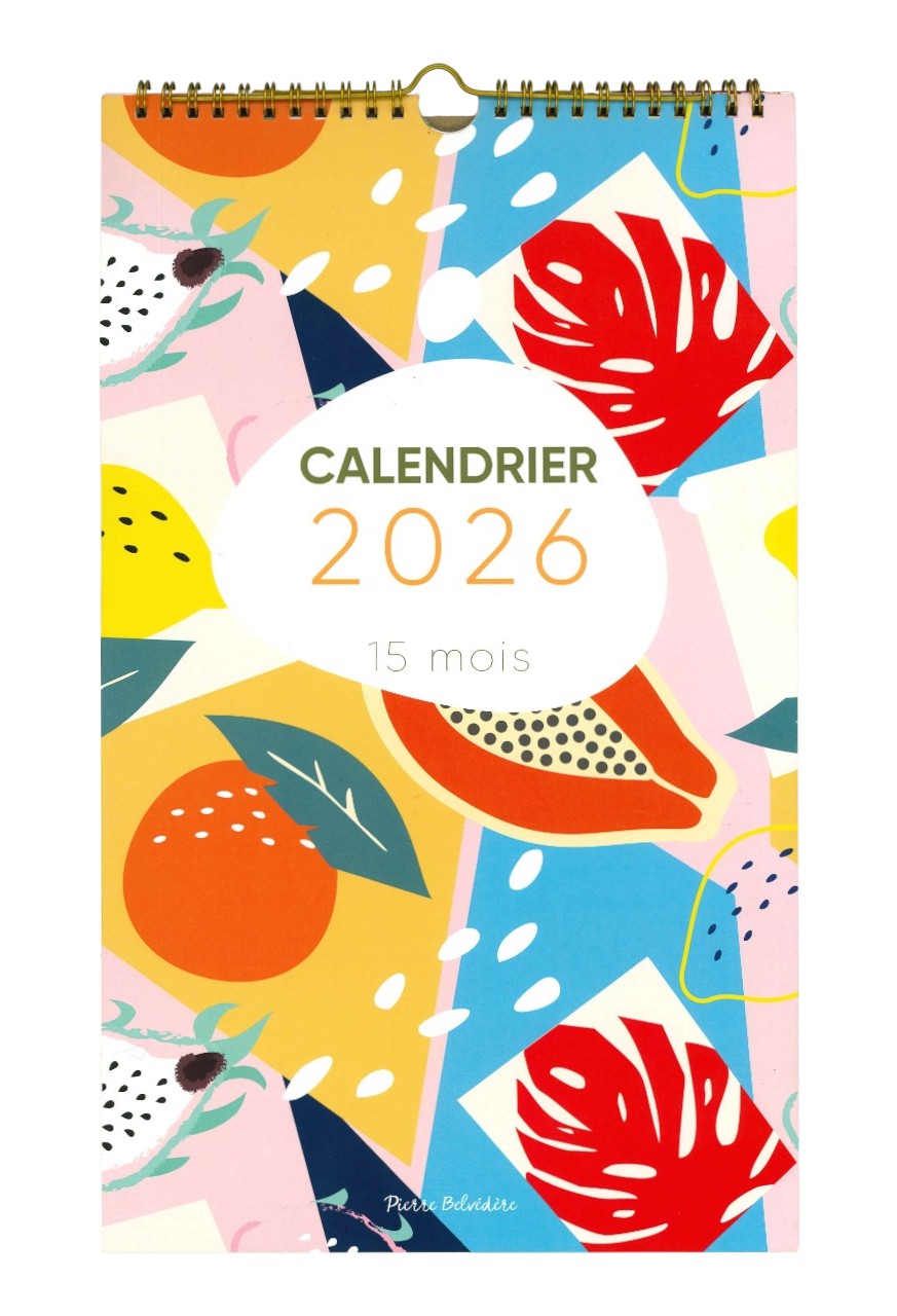 CALENDRIER 15 MOIS-2026- PAPAYE ET POMEGRENADE PBI AUTRES