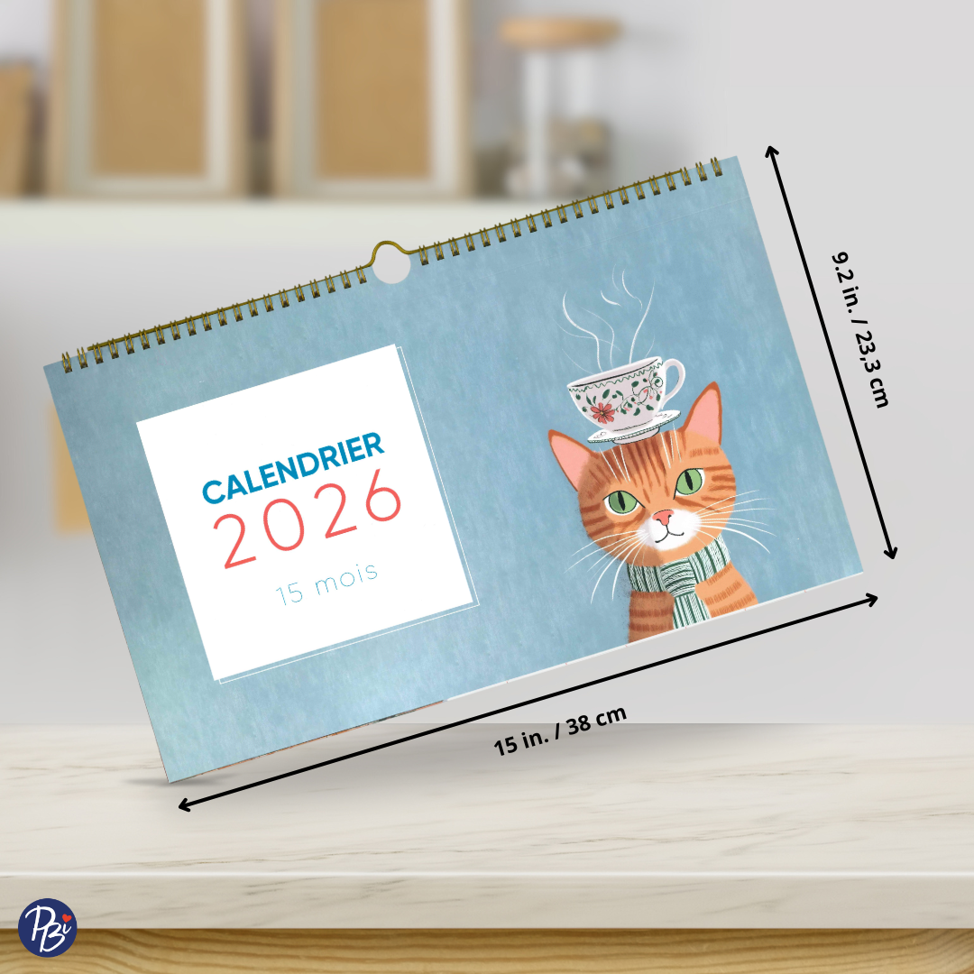 CALENDRIER 15 MOIS-2026- CHATS PBI AUTRES