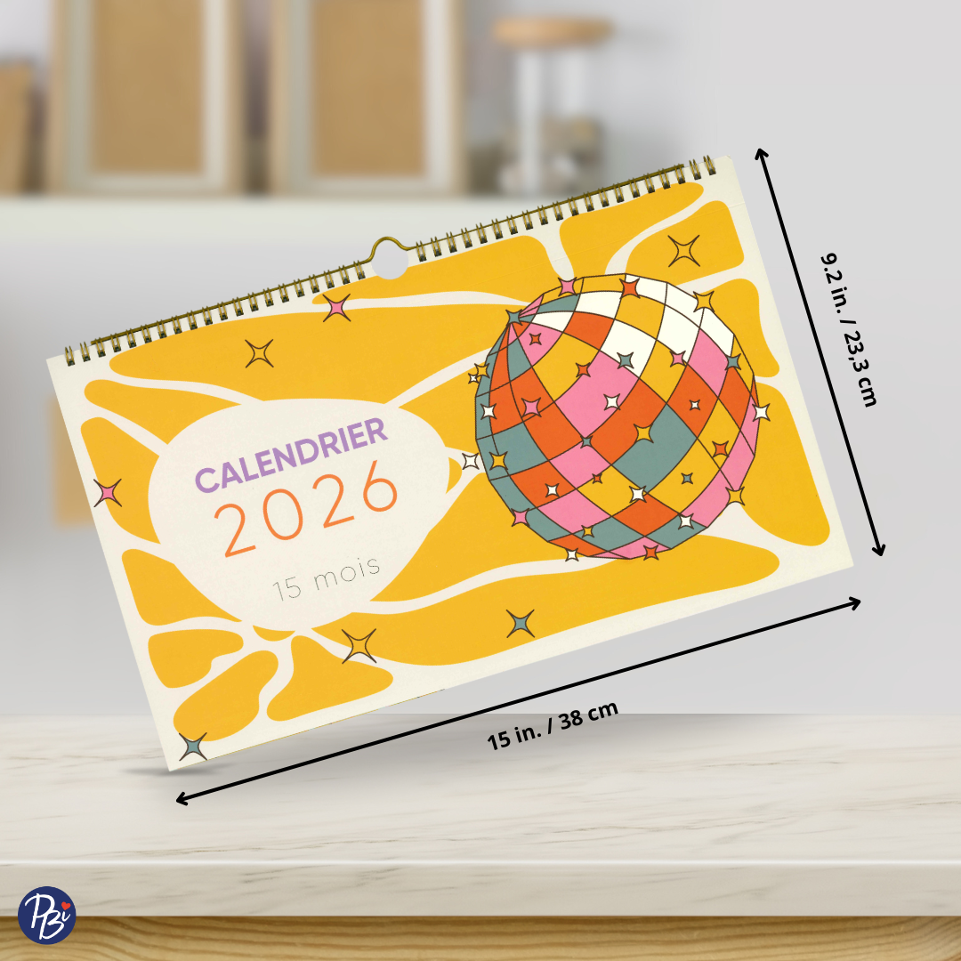 CALENDRIER 15 MOIS-2026- STYLE 70'S PBI AUTRES
