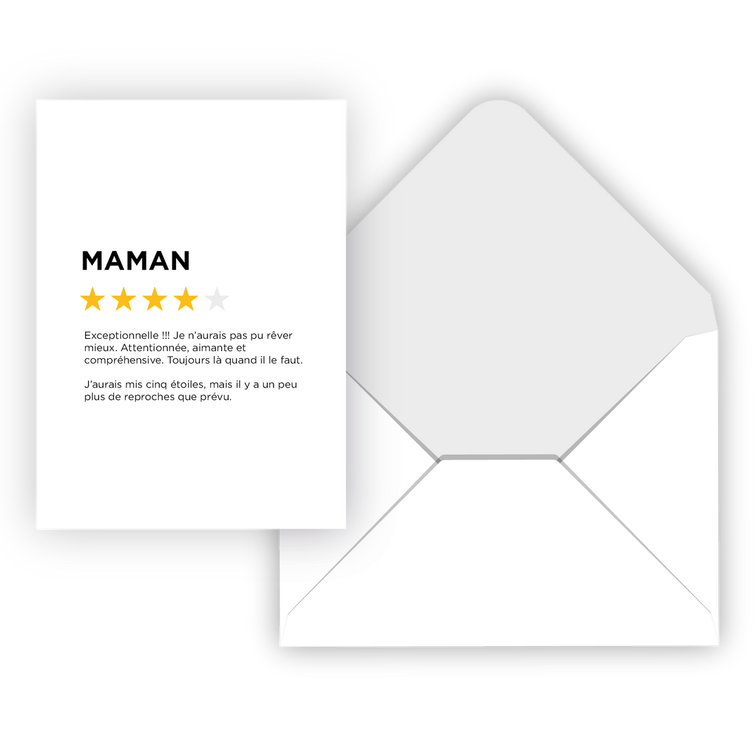 CARTE DE SOUHAIT IND./ AVIS 4 ÉTOILES MAMAN PBI AUTRES
