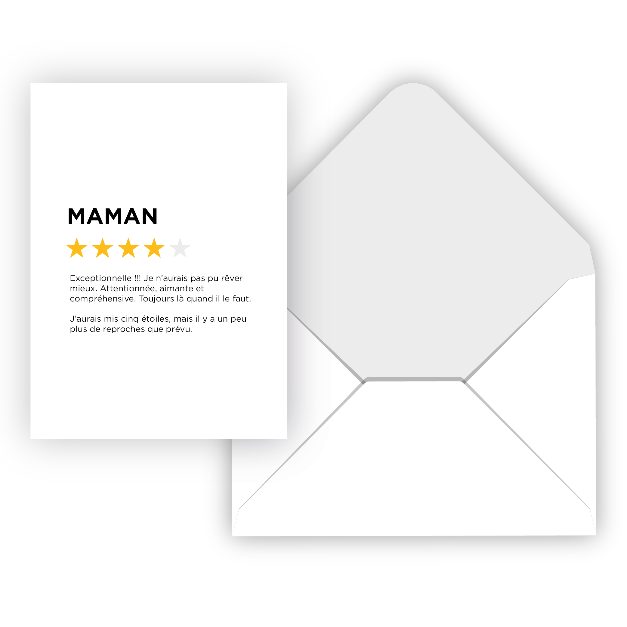 CARTE DE SOUHAIT IND./ AVIS 4 ÉTOILES MAMAN PBI AUTRES