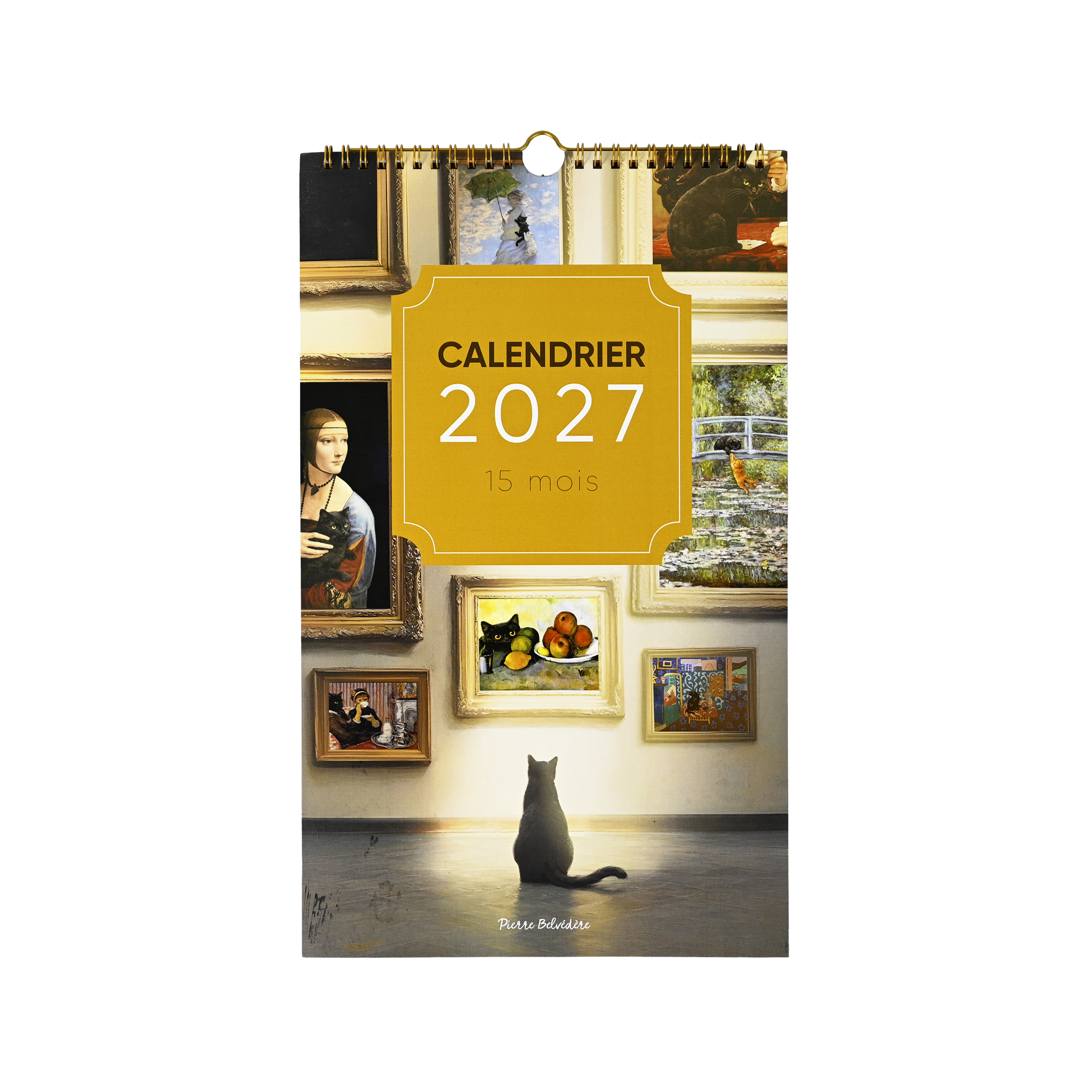 CALENDRIER 15 MOIS-2027- CHATS ET ART