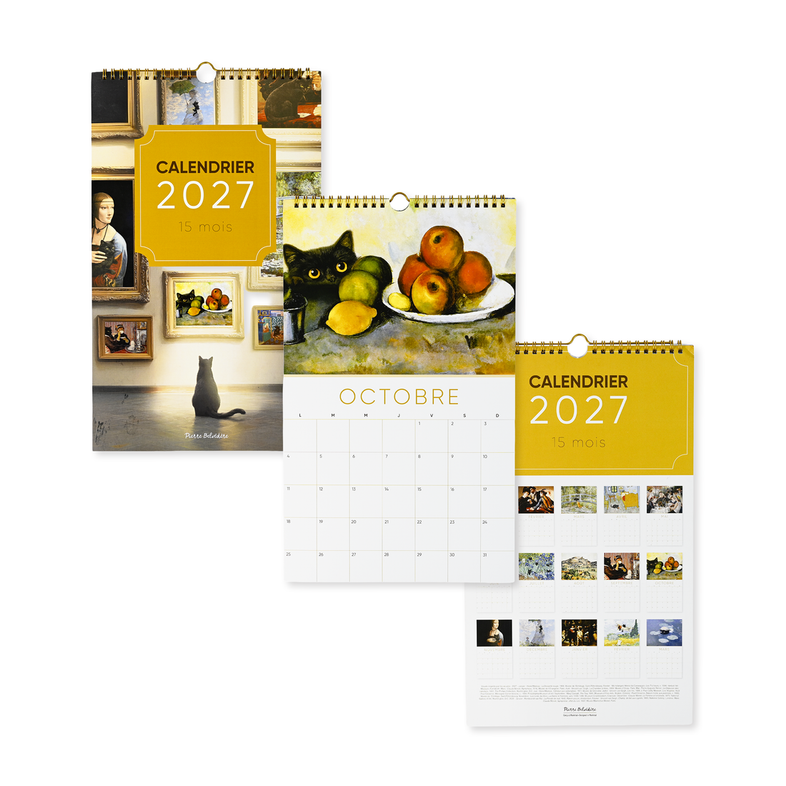CALENDRIER 15 MOIS-2027- CHATS ET ART by PBI AUTRES