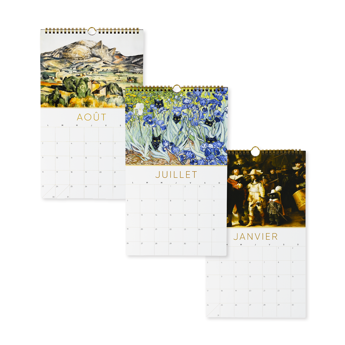 CALENDRIER 15 MOIS-2027- CHATS ET ART by PBI AUTRES