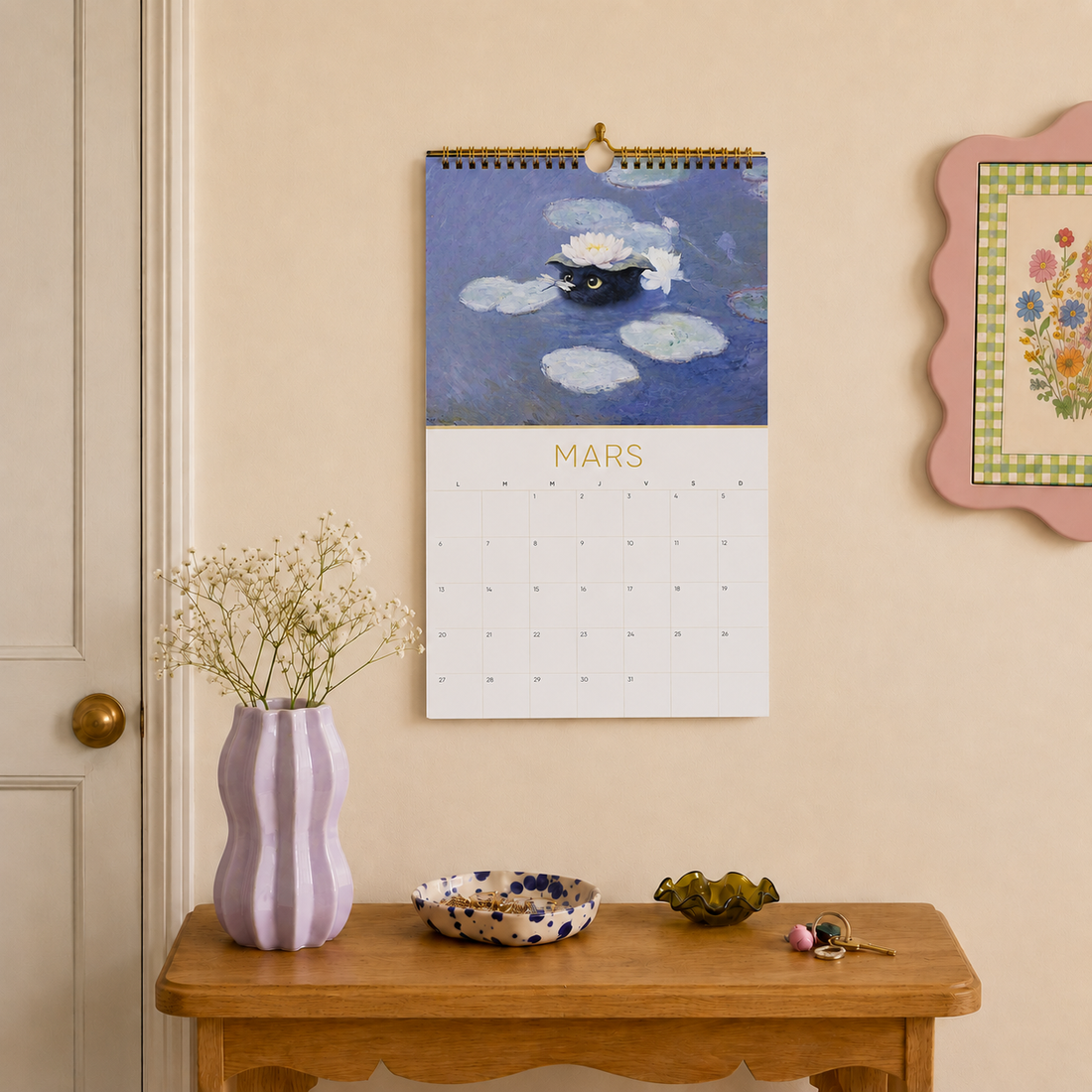 CALENDRIER 15 MOIS-2027- CHATS ET ART by PBI AUTRES