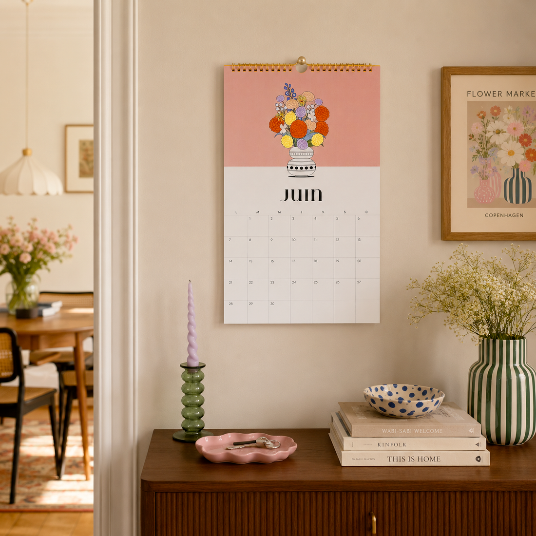 CALENDRIER 15 MOIS-2027- BOUQUETS by PBI AUTRES