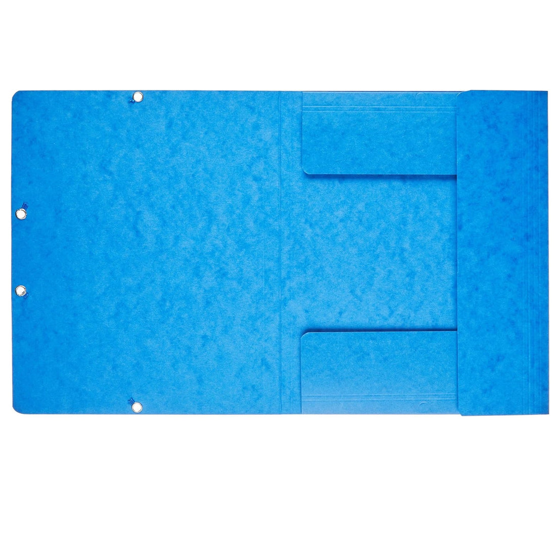 Chemise à cartes souple 3 rabats + élast. bleue (24x32cm)