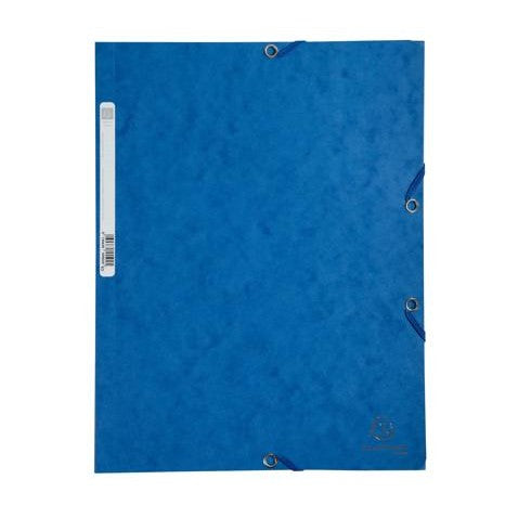 Chemise Bleue à Cartes Souple 3 Rabats + Elast.9½X12½ EXACOMPTA