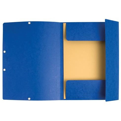 Chemise Bleue à Cartes Souple 3 Rabats + Elast.9½X12½ EXACOMPTA