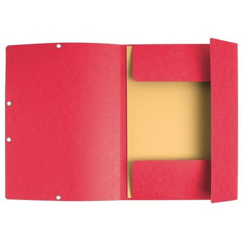 Dossier Rouge de cartes souple 3 rabats + élast. 9½ X 12½ EXACOMPTA