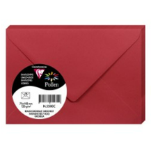 Enveloppe Rouge Groseille 100X75 120G Pck:20 POLLEN