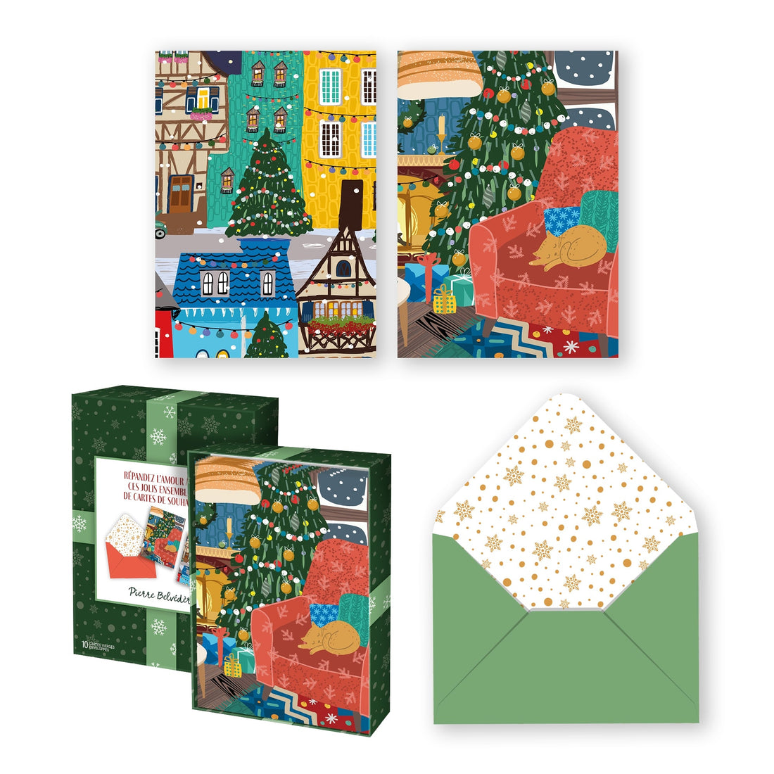 CARTE NOËL ENS./ 10 VILLAGE ET FOYER PBI AUTRES