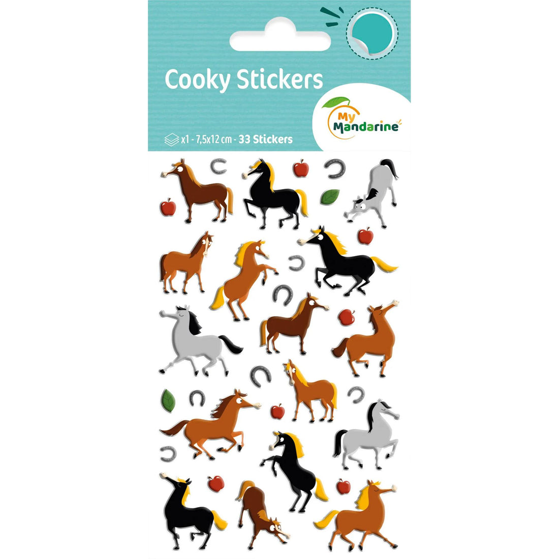 Autocollants Cooky Chevaux 33 gommettes