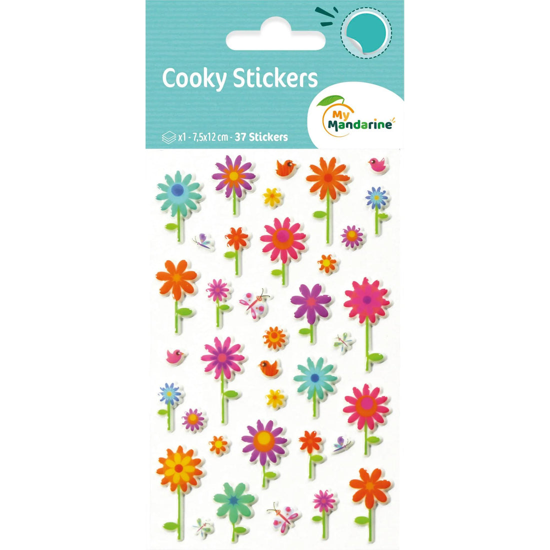 Autocollants Cooky Fleurs 37 gomettes