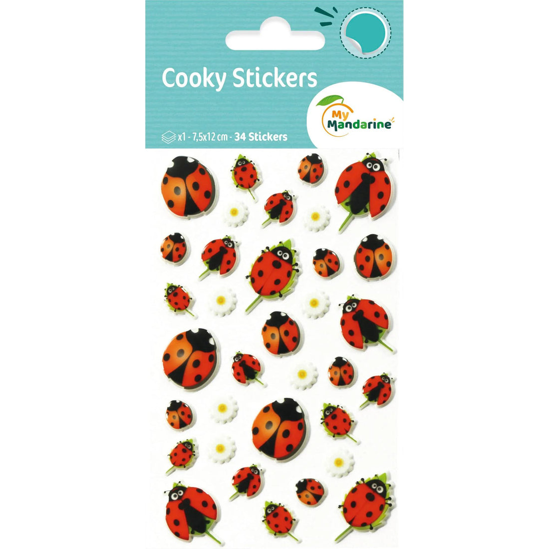 Cooky Stickers Ladybugs 34 stickers