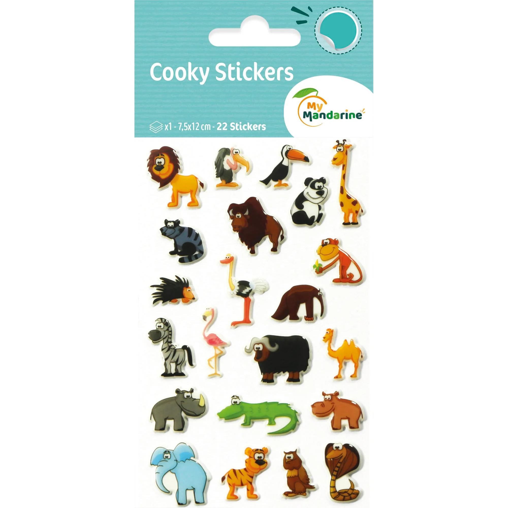 Autocollants  Cooky  Savane  22 gommettes MAILDOR