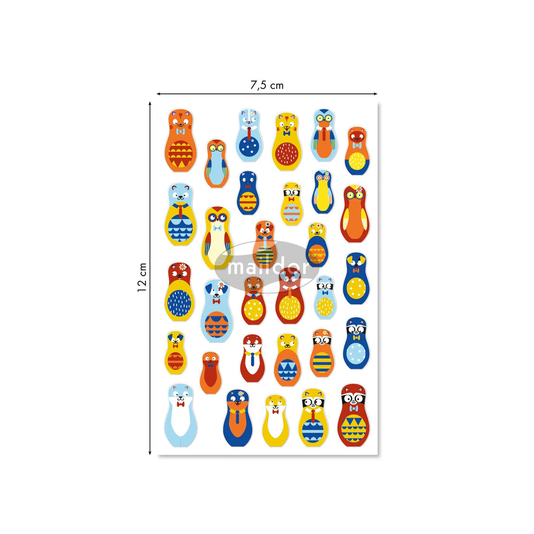 Autocollants Cooky Poupées russes  26 gomettes