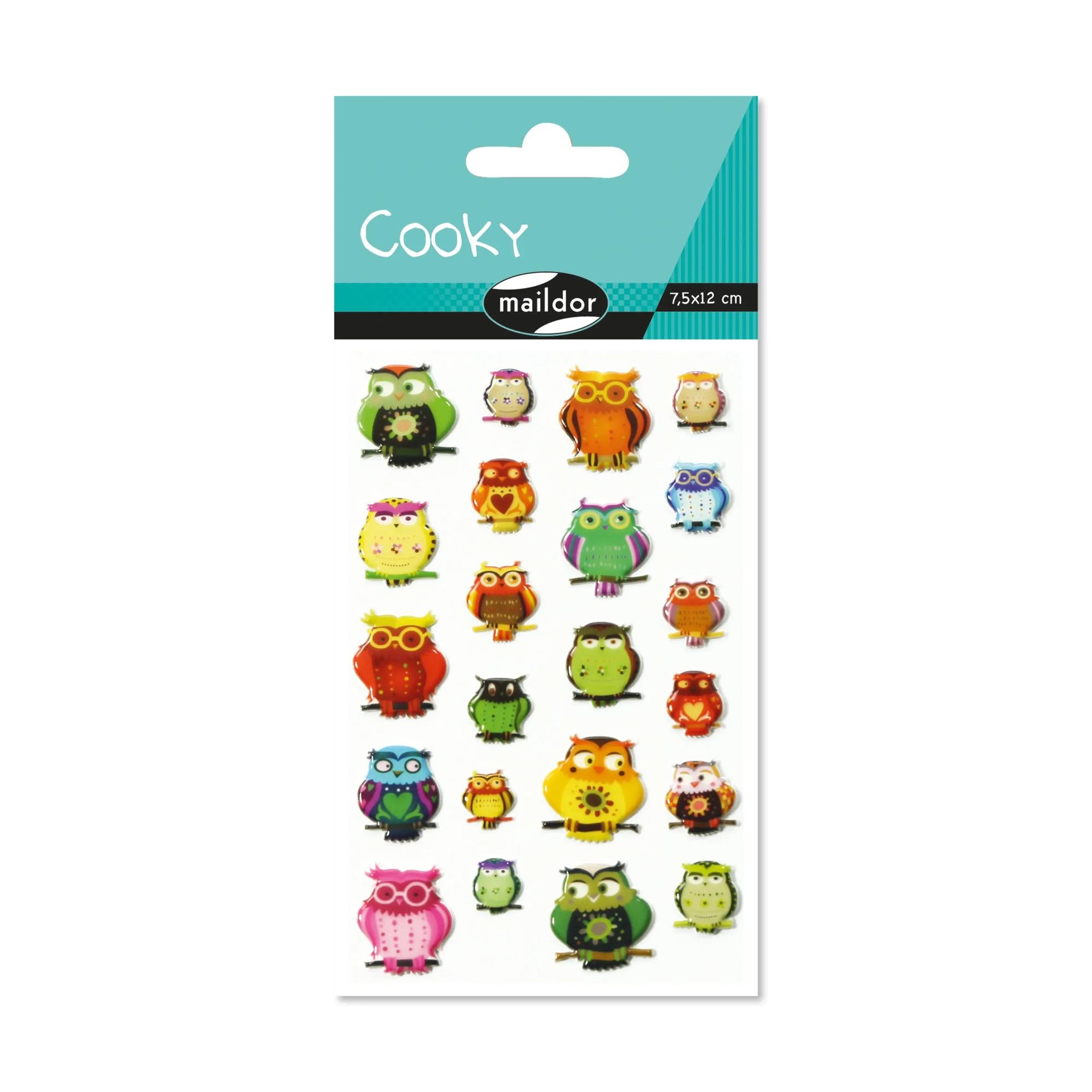 Autocollants Cooky Chouettes 22 gommettes