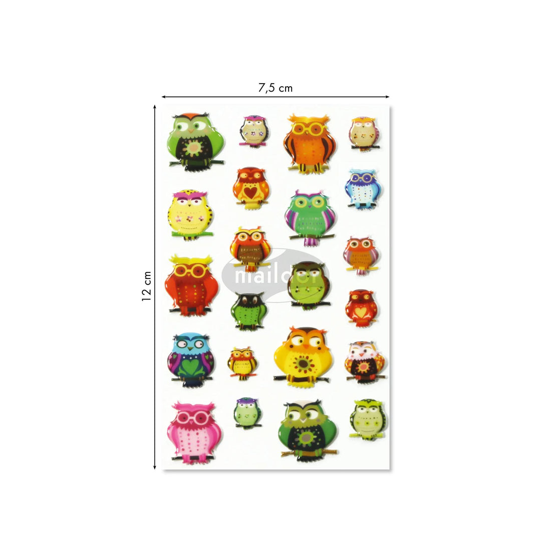 Autocollants Cooky Chouettes 22 gommettes