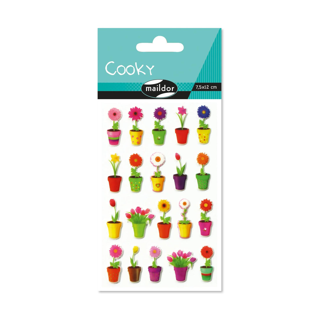 Autocollants Cooky Fleurs 20 gomettes