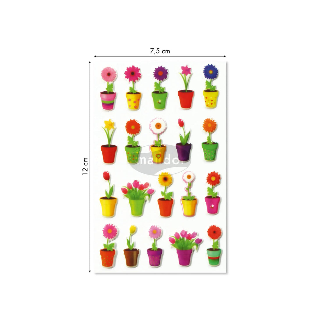 Autocollants Cooky Fleurs 20 gomettes