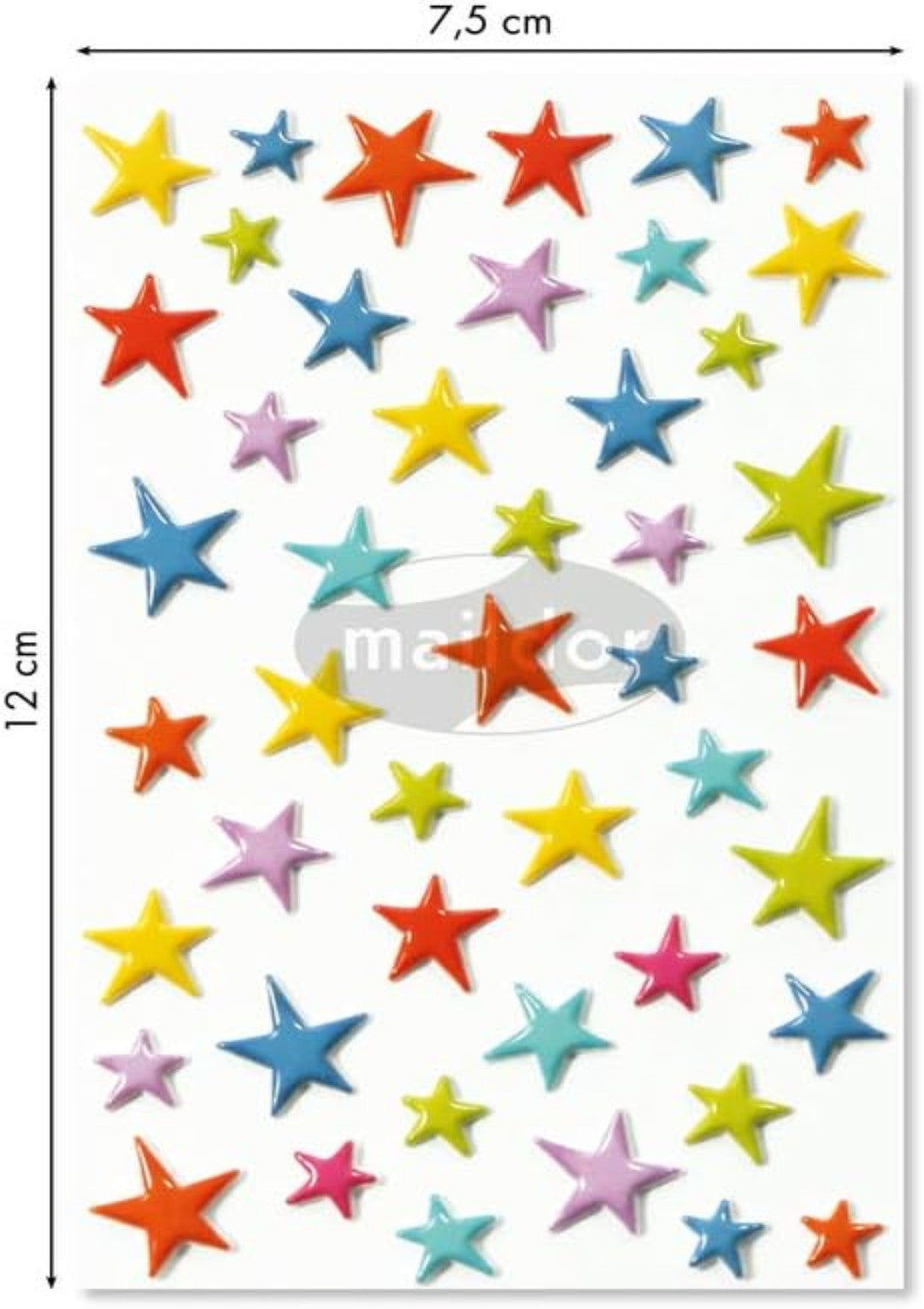Autocollants  Cooky Étoiles Colorées MAILDOR